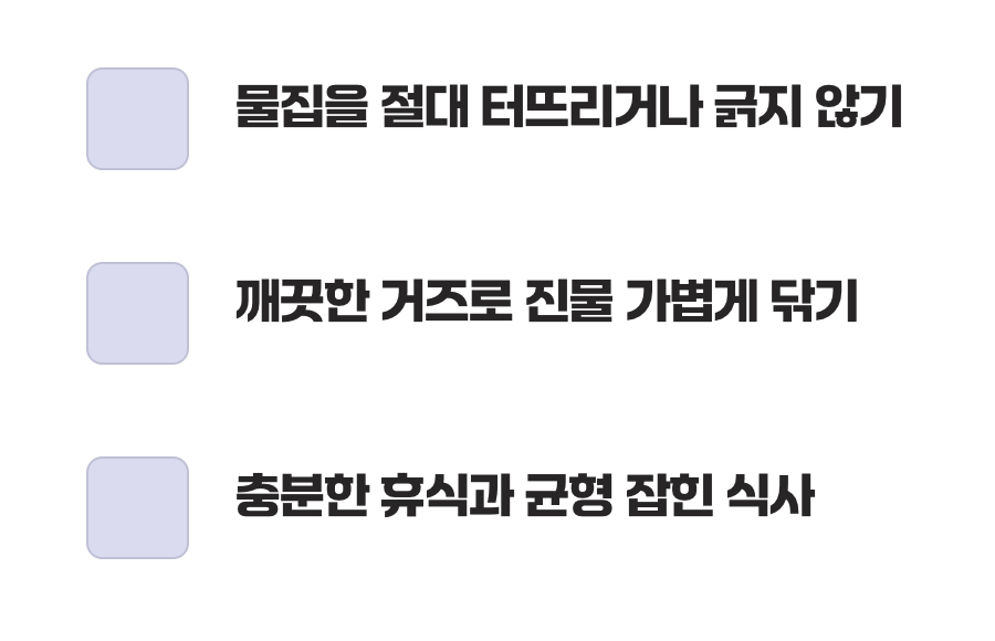 5. 흉터와 2차 감염을 막는 관리법