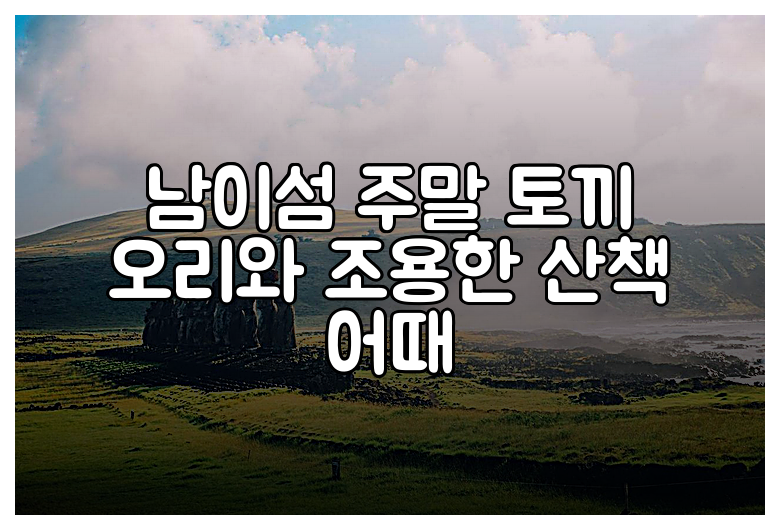남이섬 주말 토끼 오리와 조용한 산책 어때