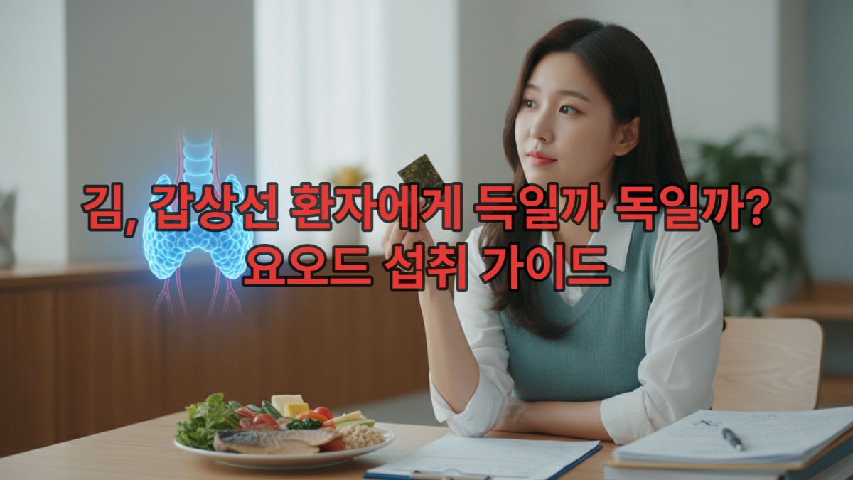 갑상선 질환자, 김 섭취 안전할까요? 2026년 최신 요오드 섭취 가이드와 조미김, 중금속 문제까지! 현명한 김 섭취 전략을 알려드립니다.
