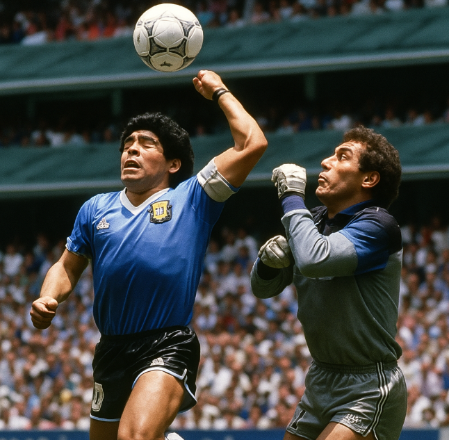 마라도나의 신의 손 장면