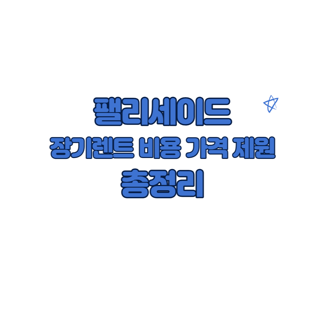 팰리세이드 장기렌트 리스