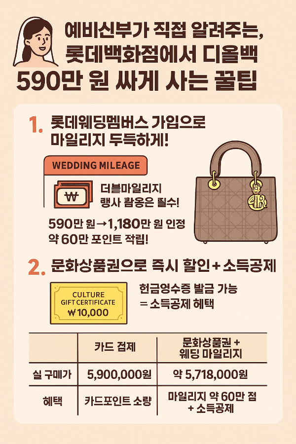 💍예비신부가 직접 알려주는, 롯데백화점에서 디올백 싸게 사는 꿀팁!