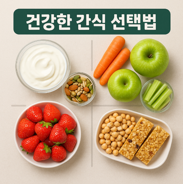 사과, 당근 등 건강한 간식들과 관련된 이미지