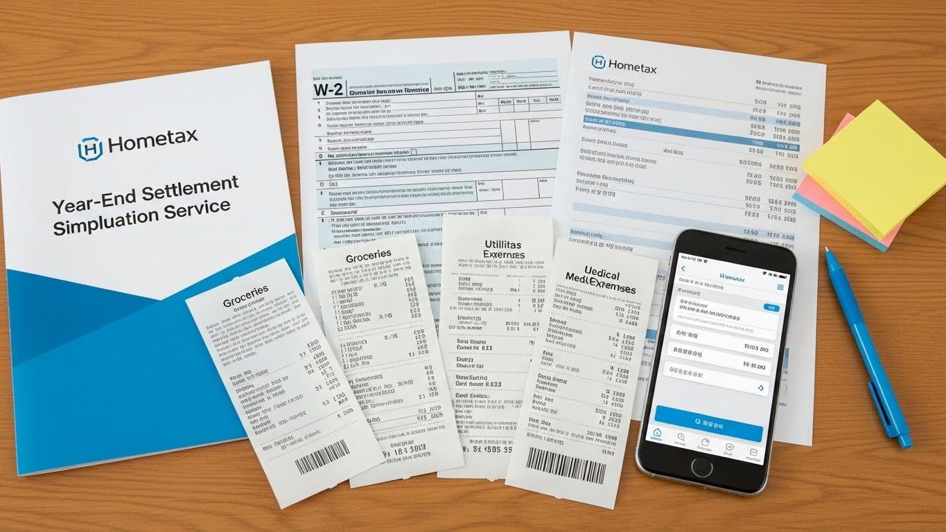 홈텍스연말정산간소화서비스자료제출