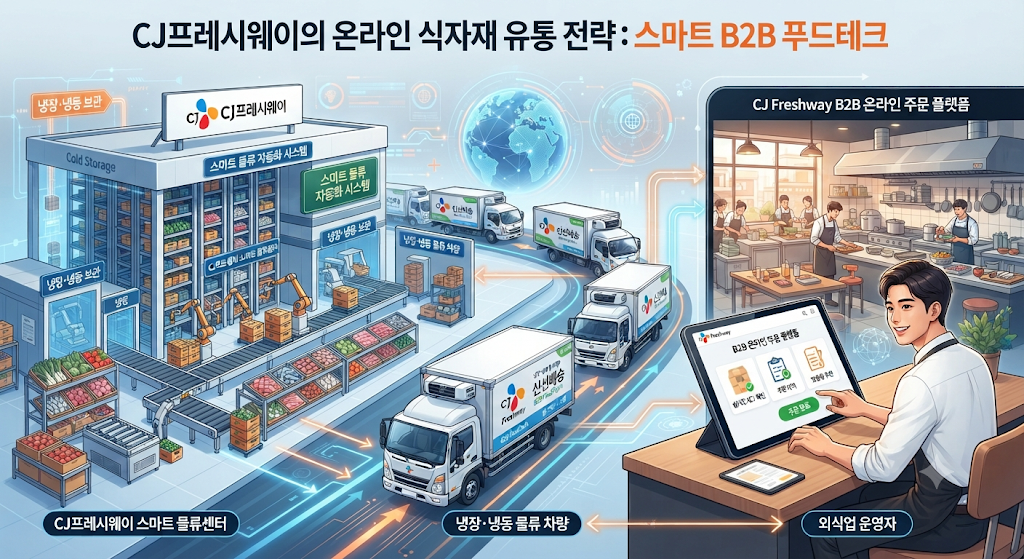 CJ프레시웨이 온라인 식자재 플랫폼 식봄과 물류망 결합
