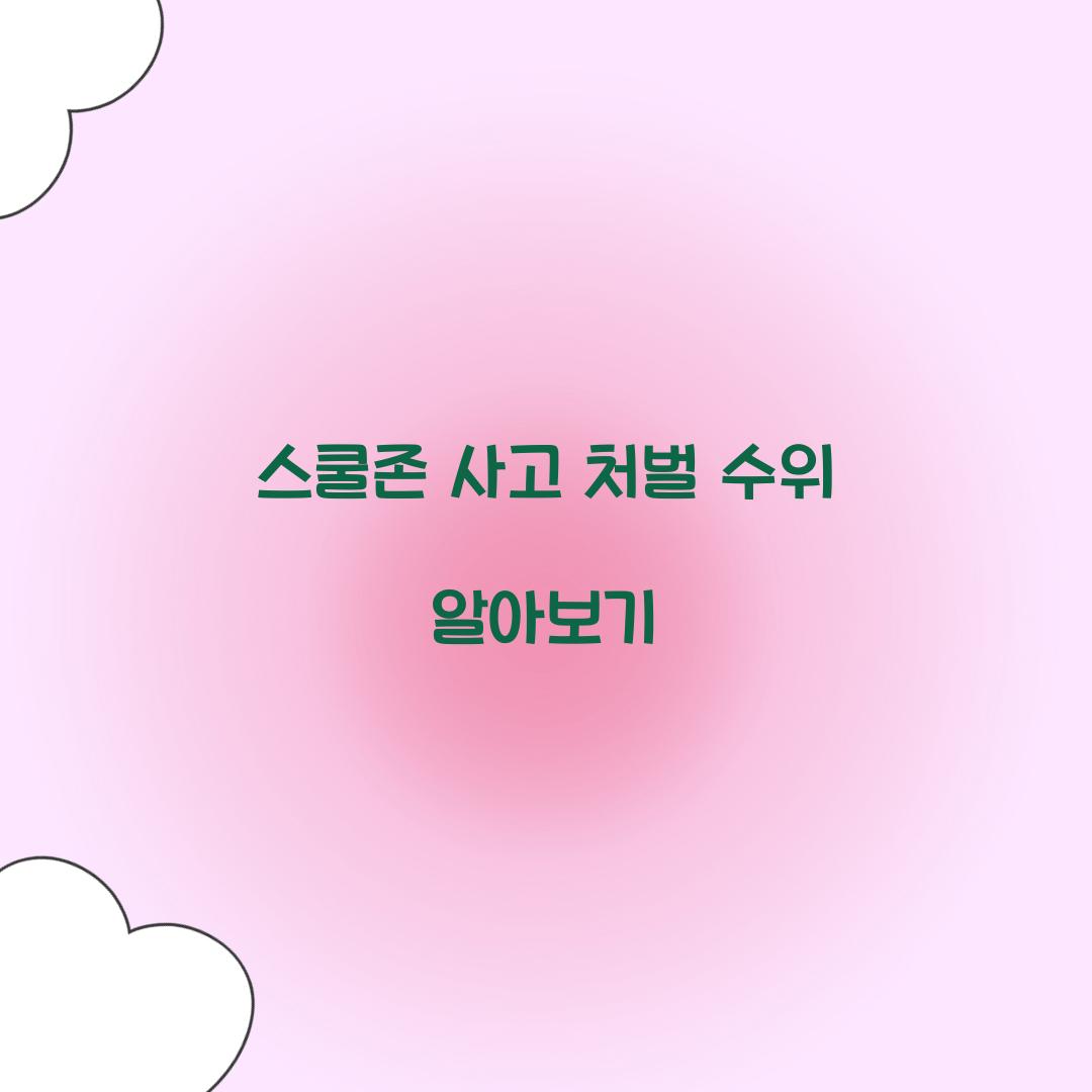 스쿨존 사고 처벌 수위