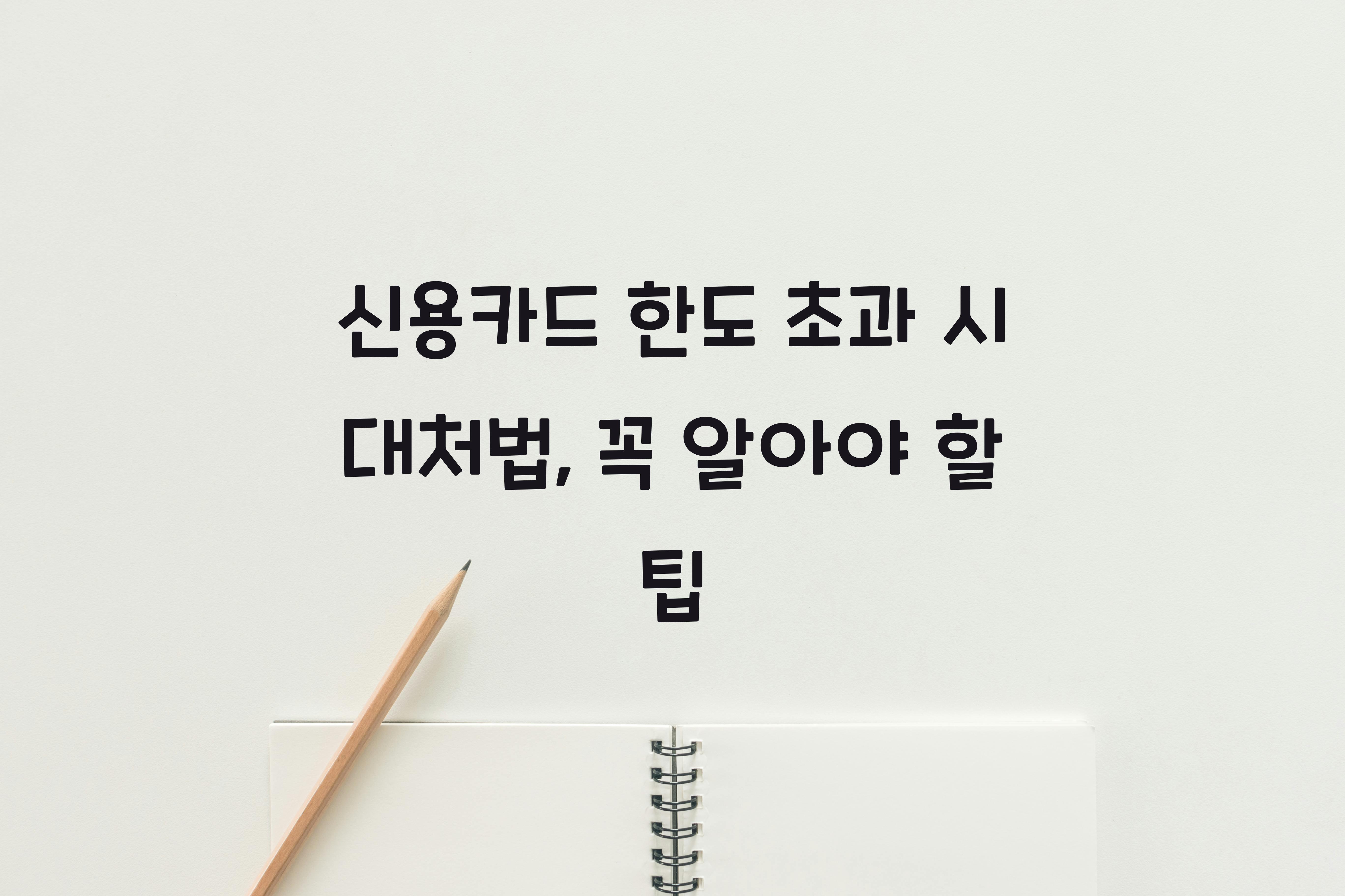 신용카드 한도 초과 시 대처법
