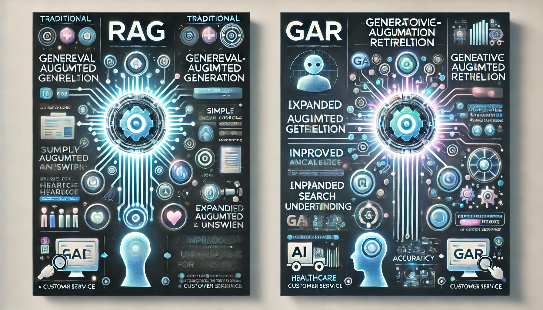 GAR의 쿼리 확장 및 맥락 이해 능력 향상을 직관적으로 표현