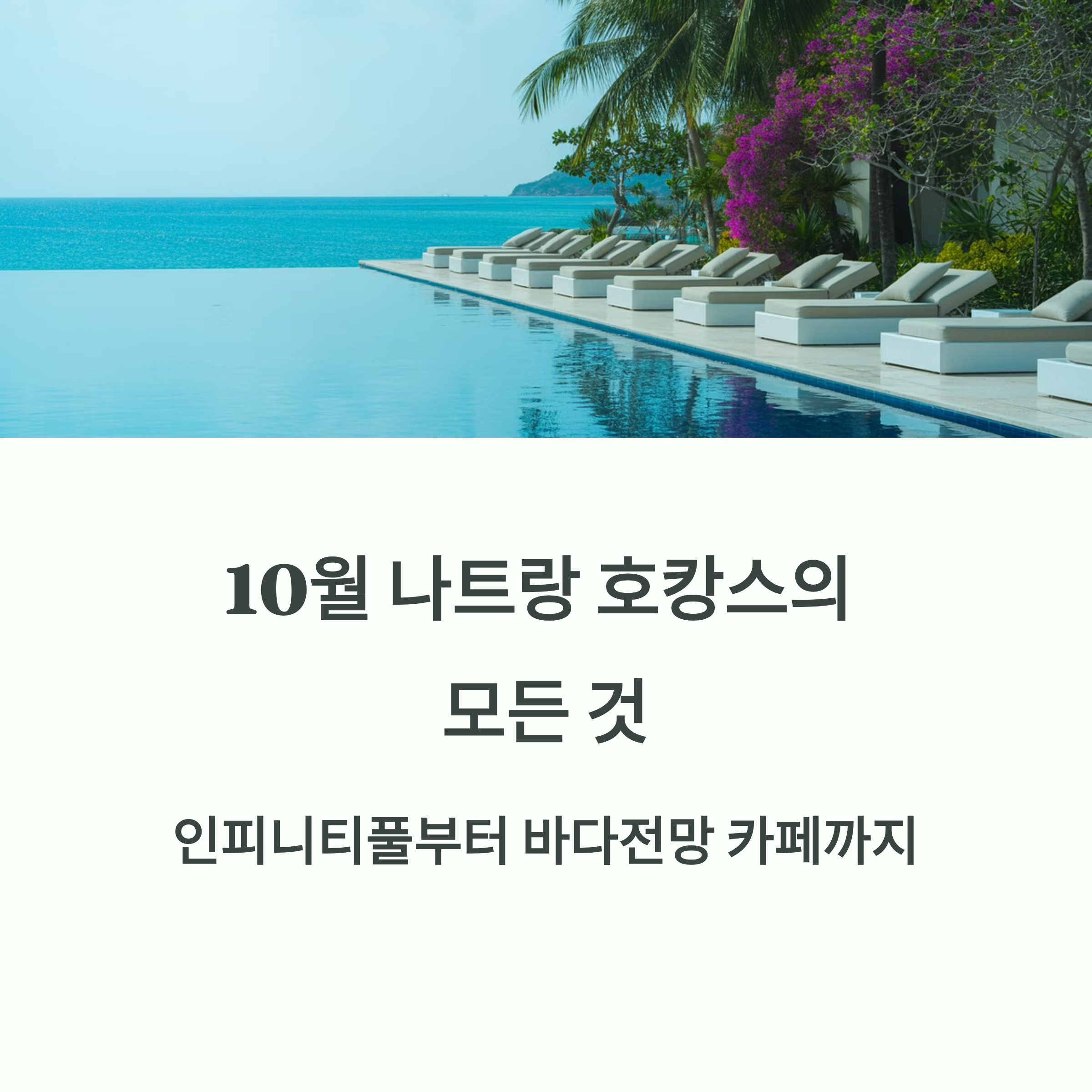 나트랑호캉스 10월, 인피니티풀과 바다전망 카페 완벽 가이드