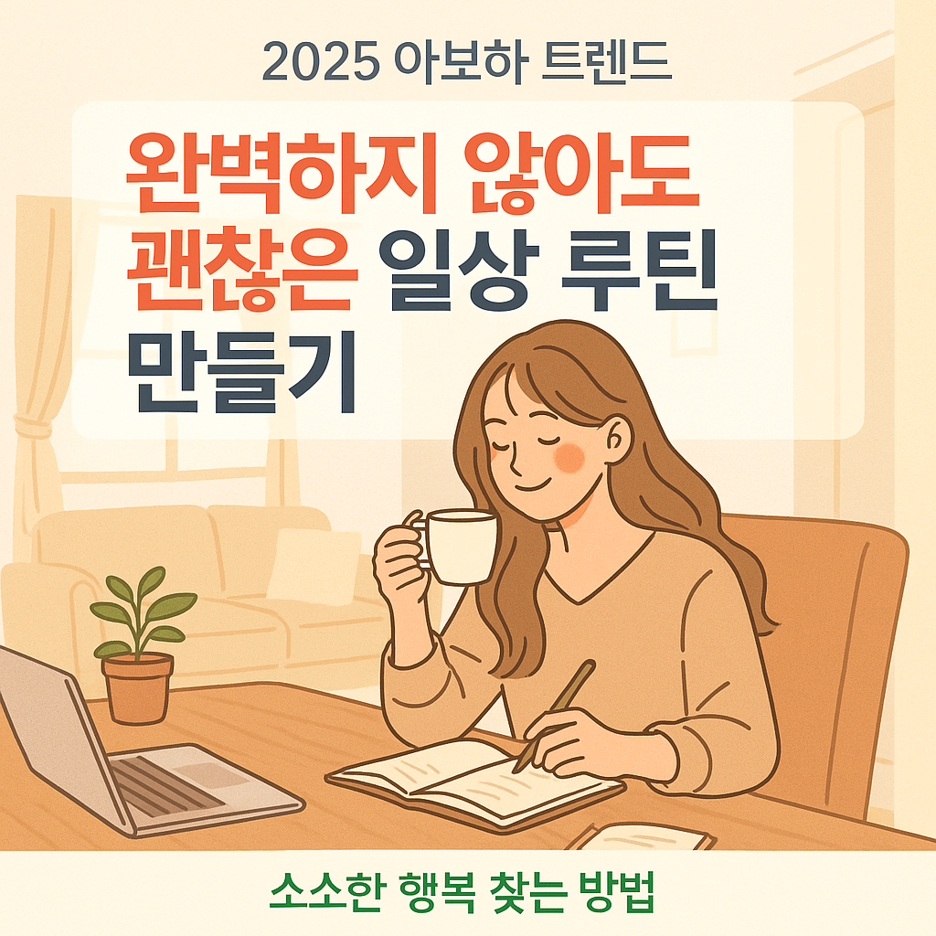 완벽하지 않아도 괜찮은 일상 루틴 - 소소한 행복 만들기