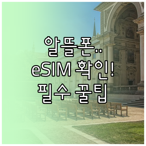 알뜰폰 eSIM 지원 기종 아이폰 갤..
