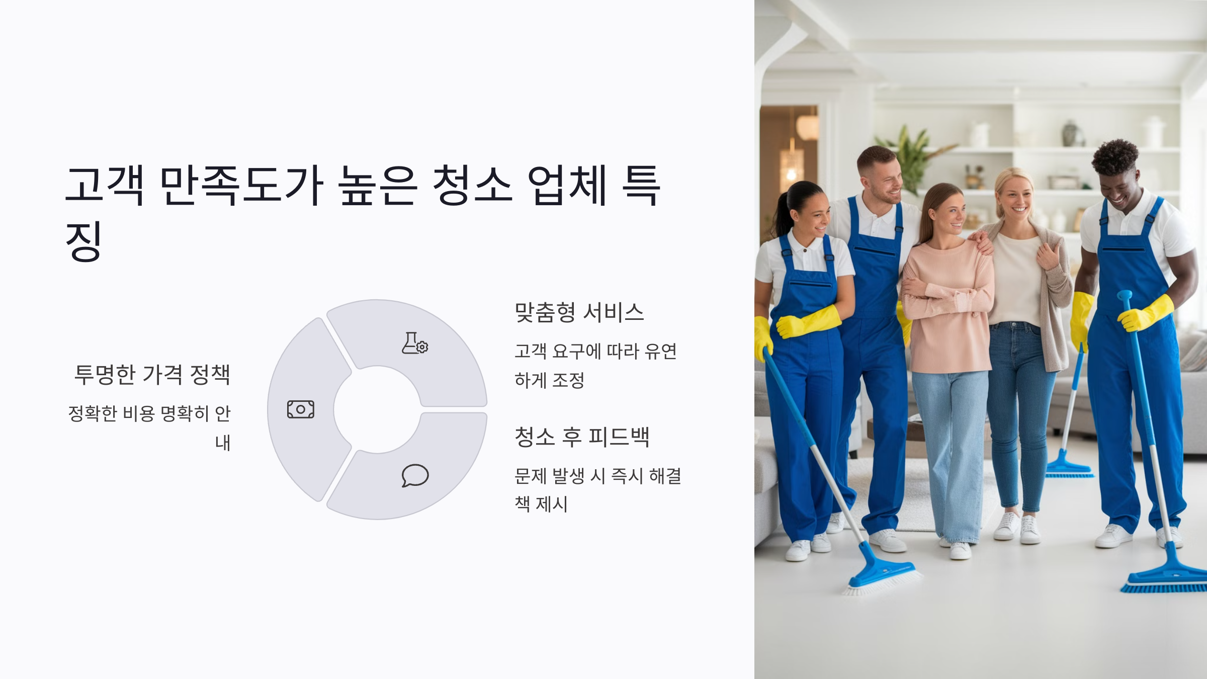 고객 만족도가 높은 청소 업체의 특징