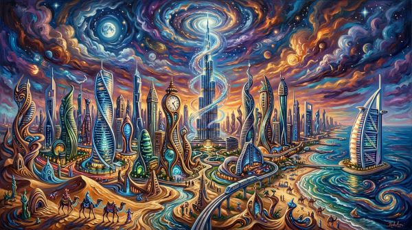 두바이의 풍경 초현실주의