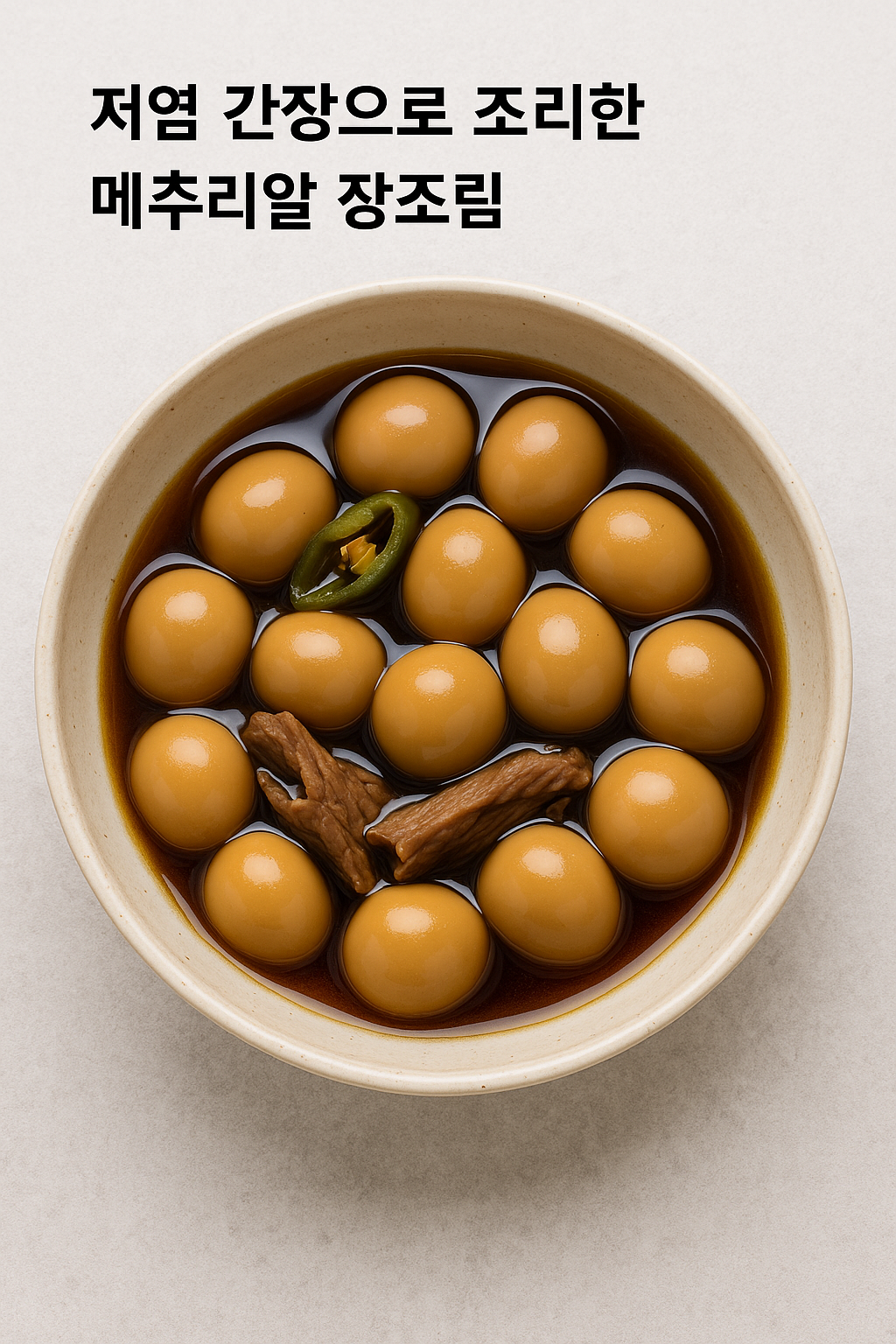 저염간장 메추리알 조리
