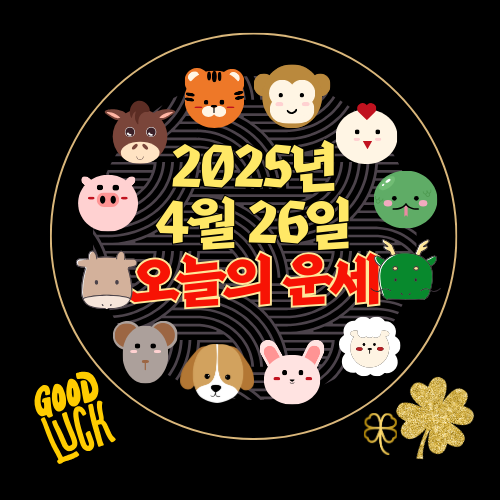 2025년 4월 26일 토요일 오늘의 운세