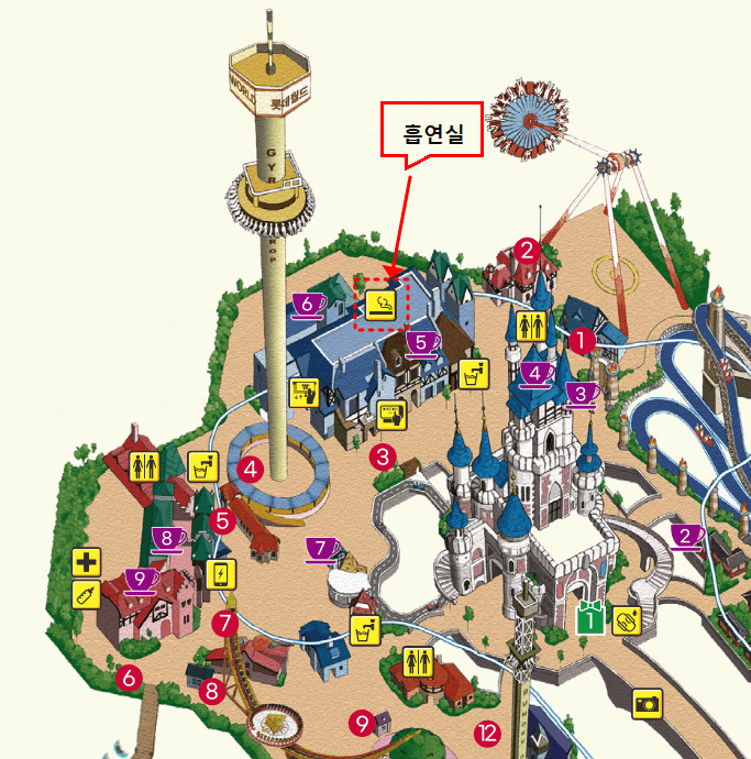 롯데월드 흡연실