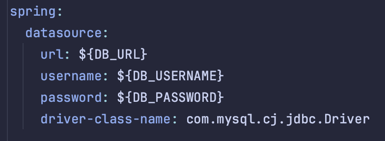 application.yml 내용