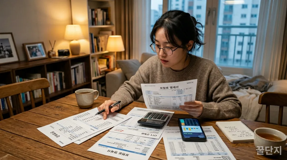 고정 지출을 점검하며 통신비와 구독 서비스를 재정비하는 모습