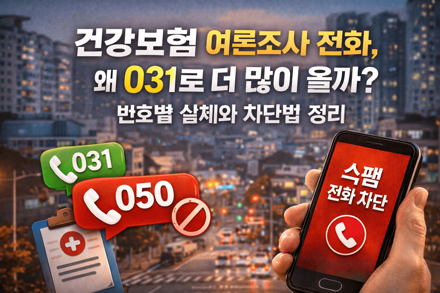 건강보험 여론조사 전화 차단 방법 총정리