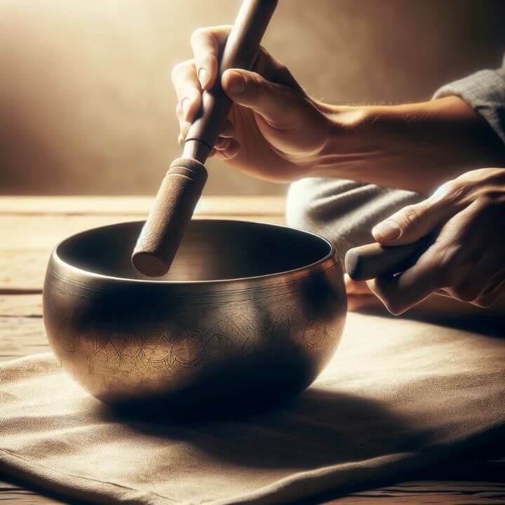 씽잉볼 테라피 명상 효과는 과연?? - 3. 씽잉볼 테라피 명상 방법 - 3.2 명상 방법 - ② 씽잉볼 다루기 씽잉볼