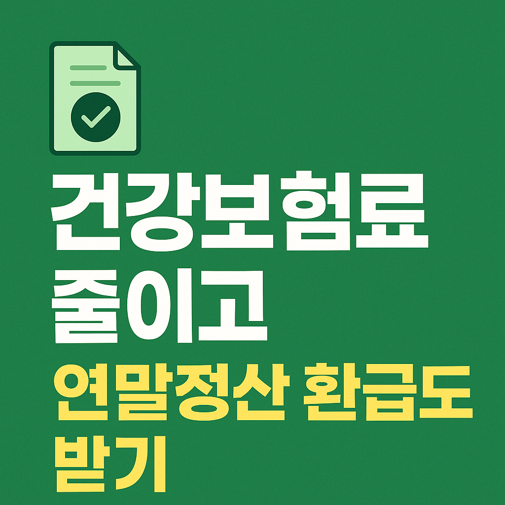 연말정산 건강보험료 공제 받는 법