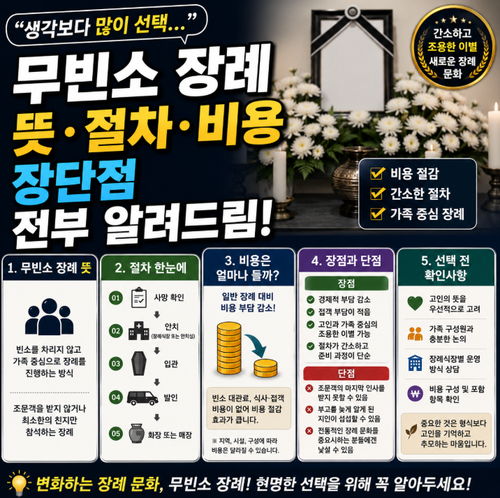 "생각보다많이선택..." 무빈소 장례 뜻 절차 비용 장단점 전부알려드림6