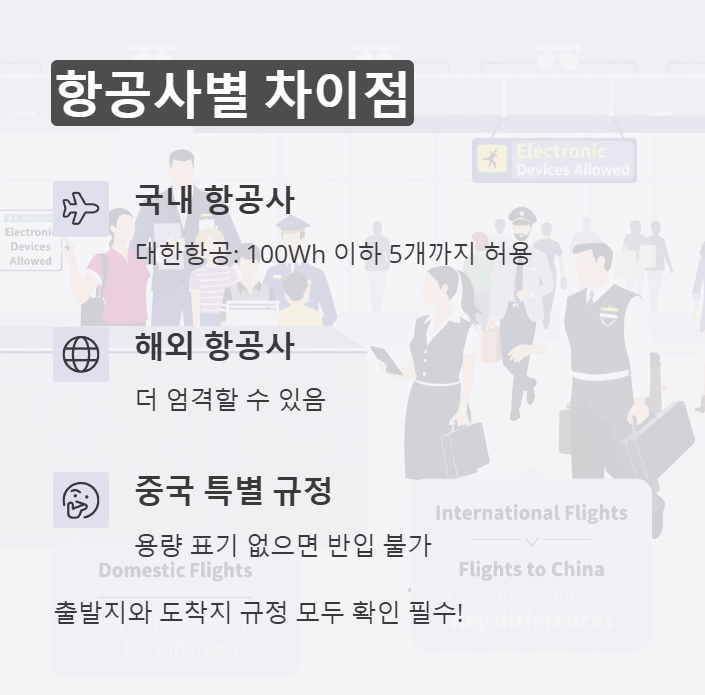 항공사별 차이