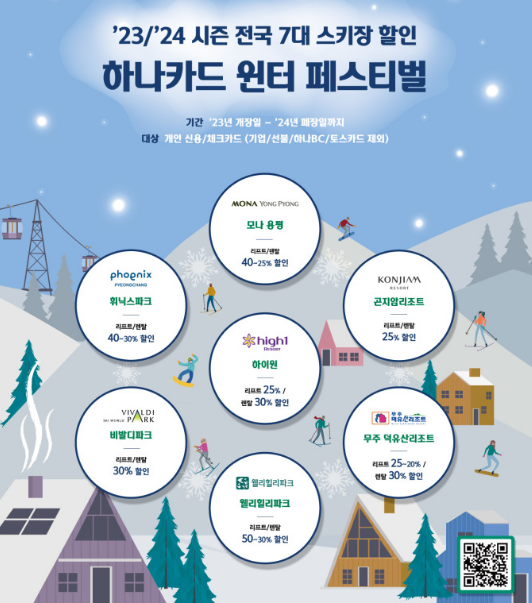 하나카드 스키장 할인