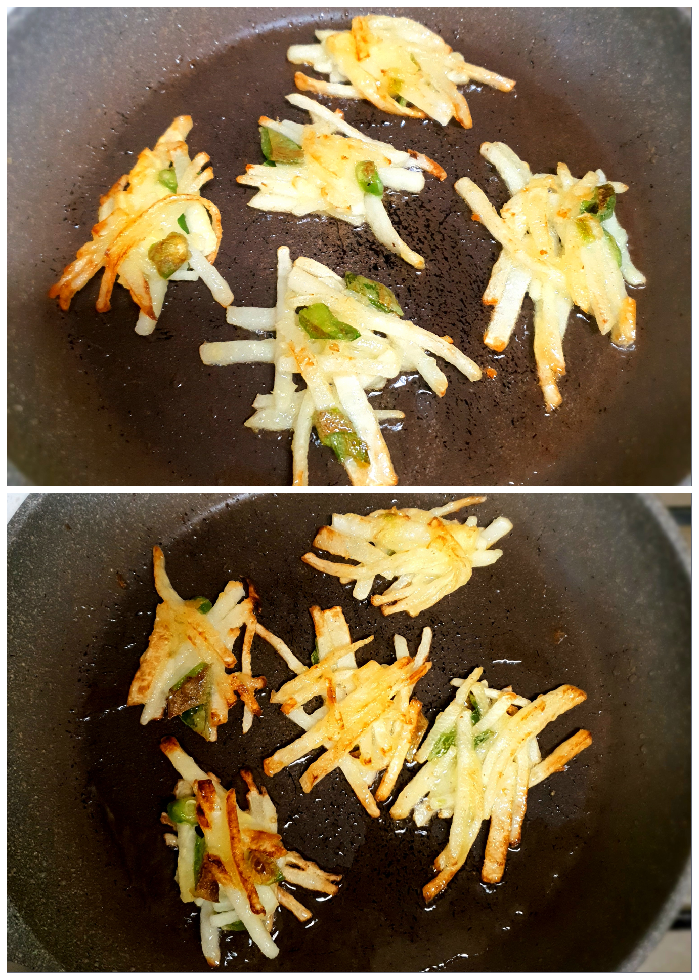 노릇노릇-부쳐냅니다.