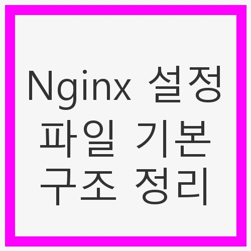 Nginx 설정 파일 기본 구조