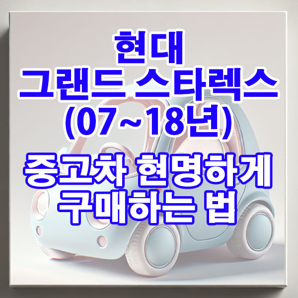 현대 그랜드 스타렉스(07~18년) 중고차 현명하게 구매하는 법