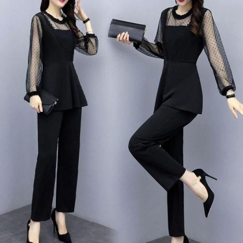 여성 여름 정장 투피스 레이스 바지 upg19