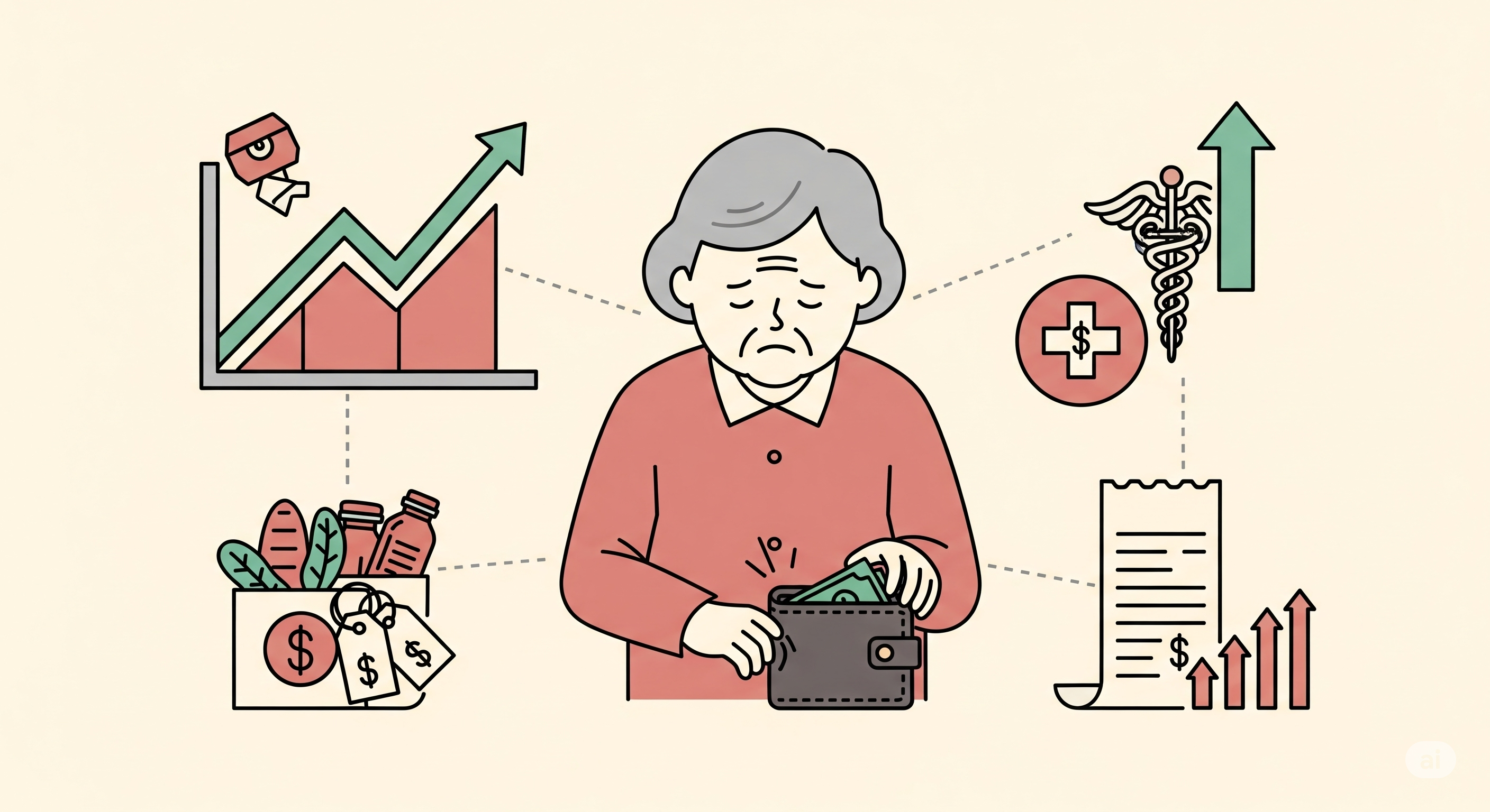 "노년층 지갑이 점점 얇아진다"에 대한 이미지입니다.