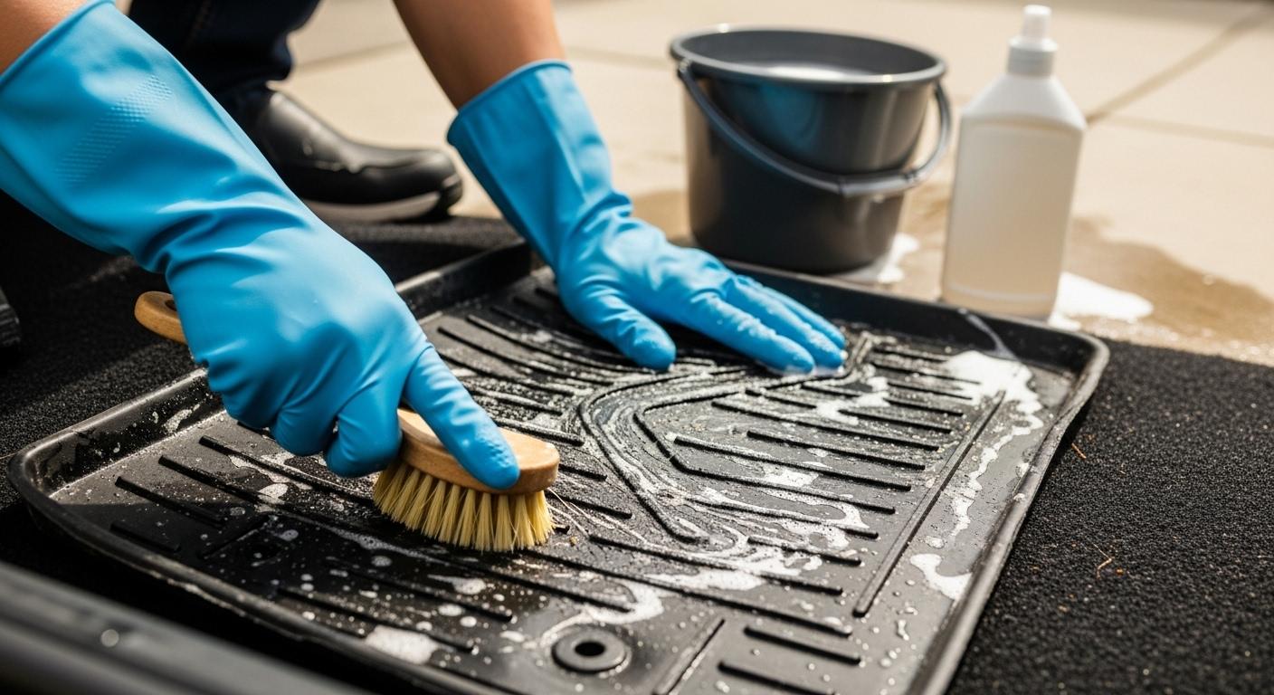 바닥매트 청소방법