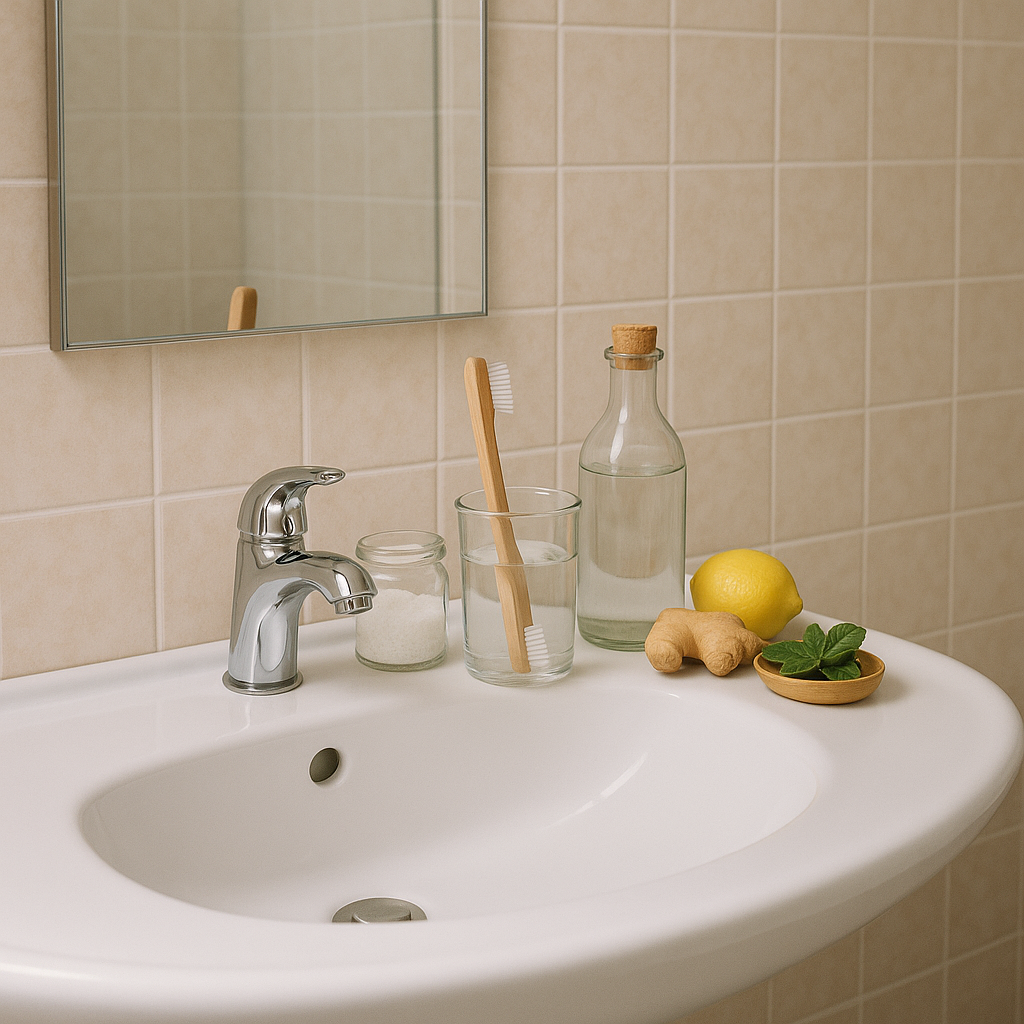 소금과 함께 섞으면 좋은 구강청결 재료들