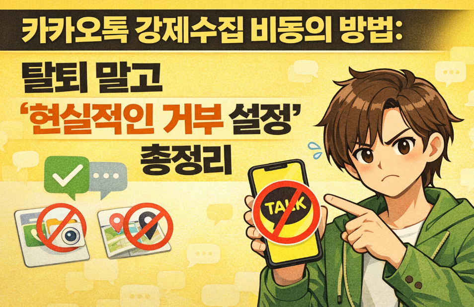 카카오톡 강제 수집 비동의 방법