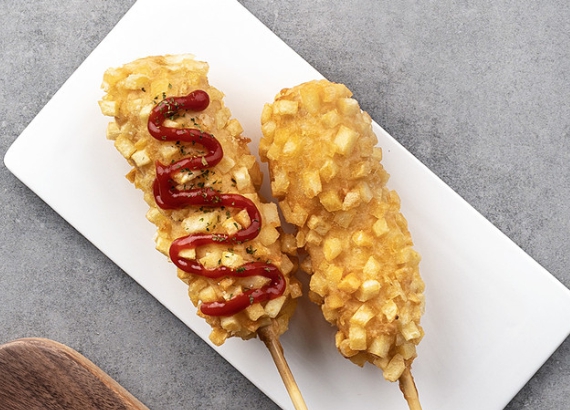 한국의 감자 요리 감자핫도그