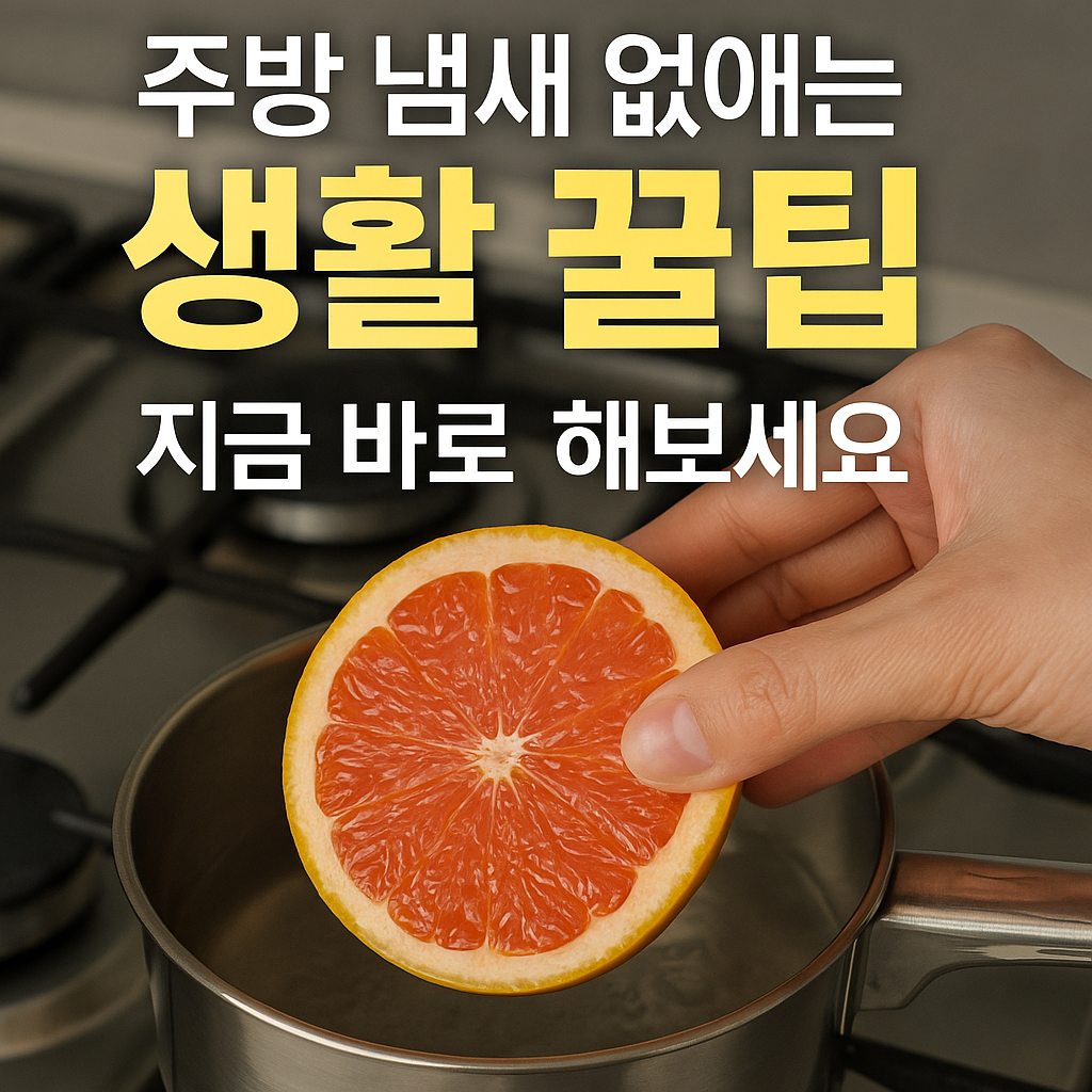 주방 냄새 없애는 생활 꿀팁, 지금 바로 해보세요