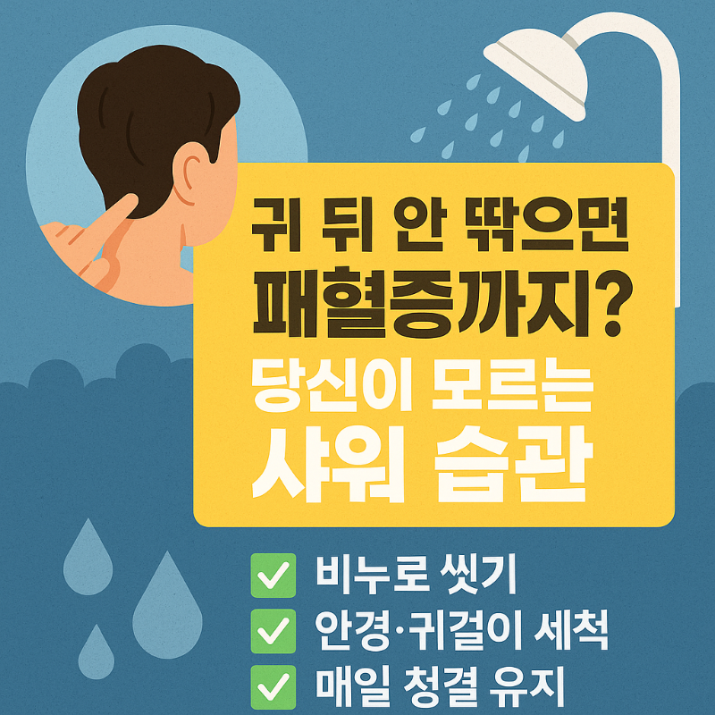 귀 뒤 청결 경고, 샤워 체크리스트 포함 썸네일