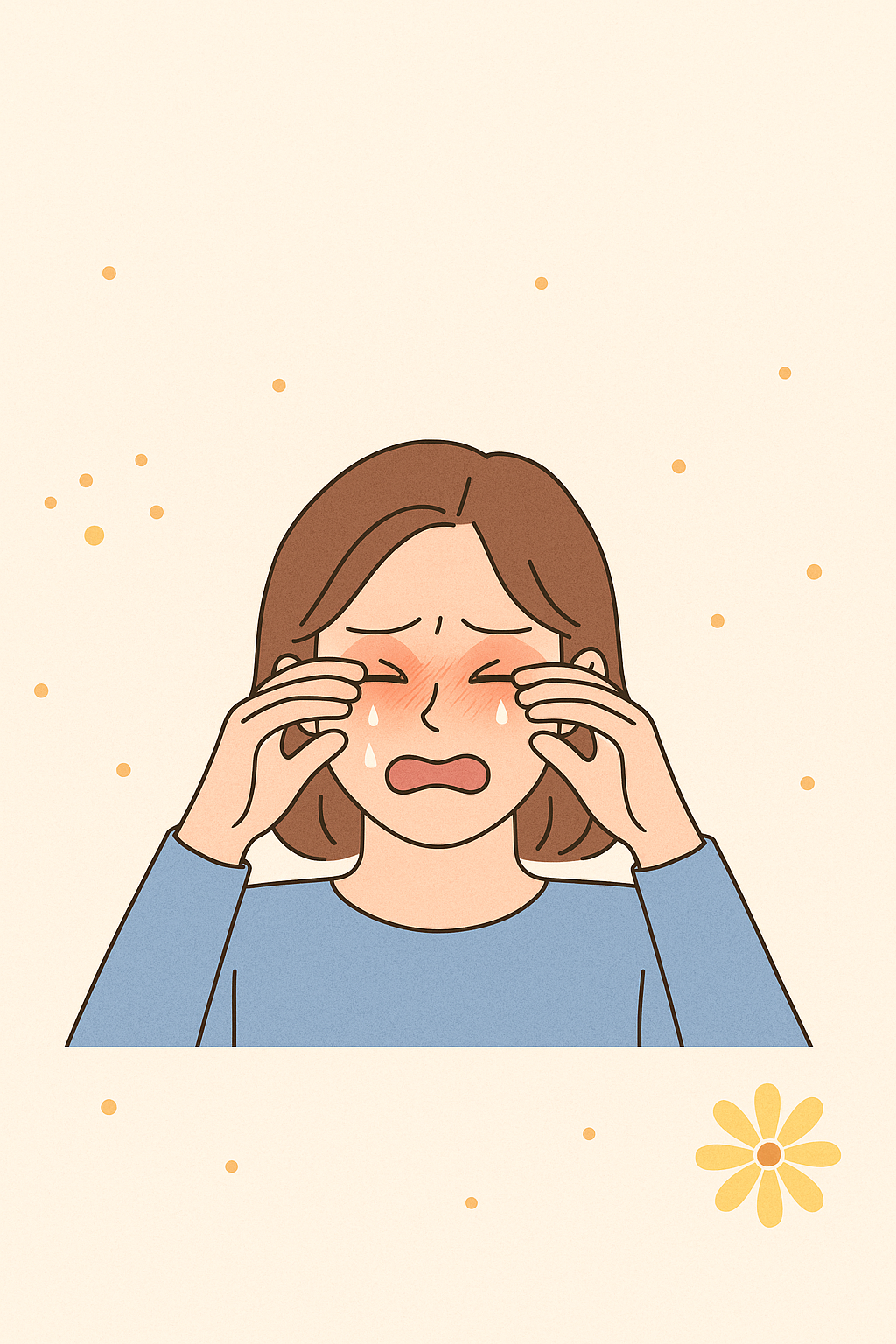 꽃가루 알레르기로 눈이 너무 간지러울때