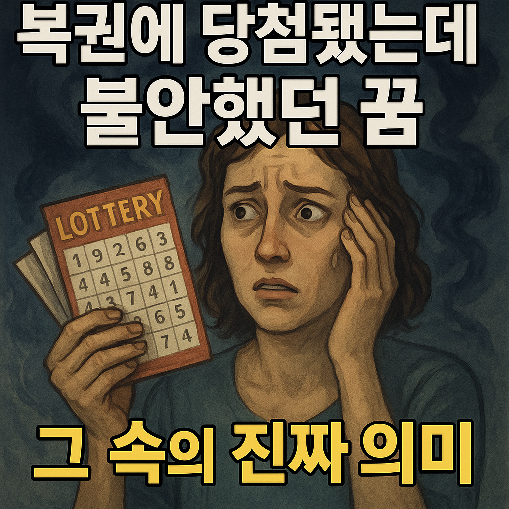 복권에 당첨됐는데 불안했던 꿈