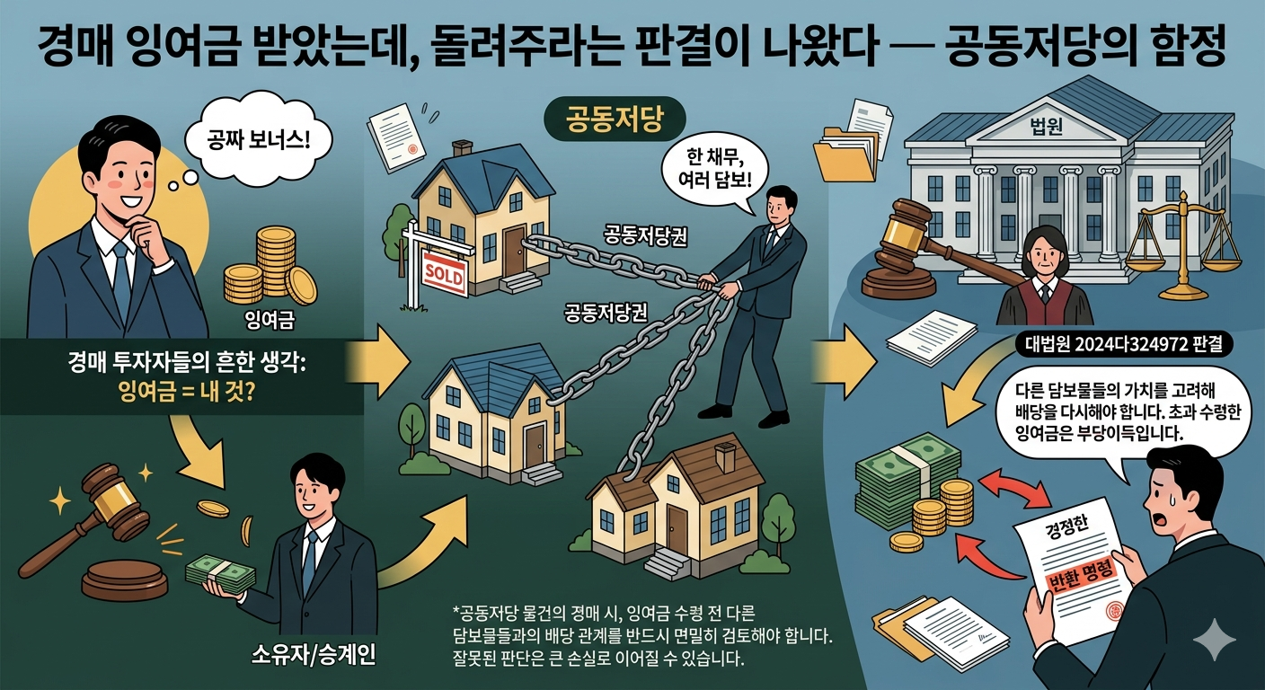 경매 잉여금 받았는데, 돌려주라는 판결이 나왔다 — 공동저당의 함정