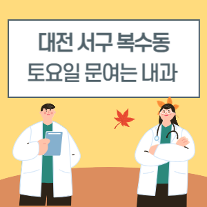 대전 서구 복수동 토요일 내과 진료 병원 리스트