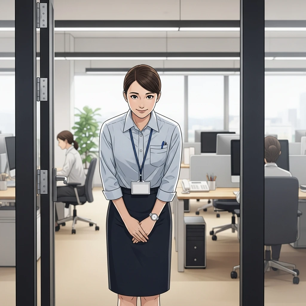 사무실 첫인사 장면