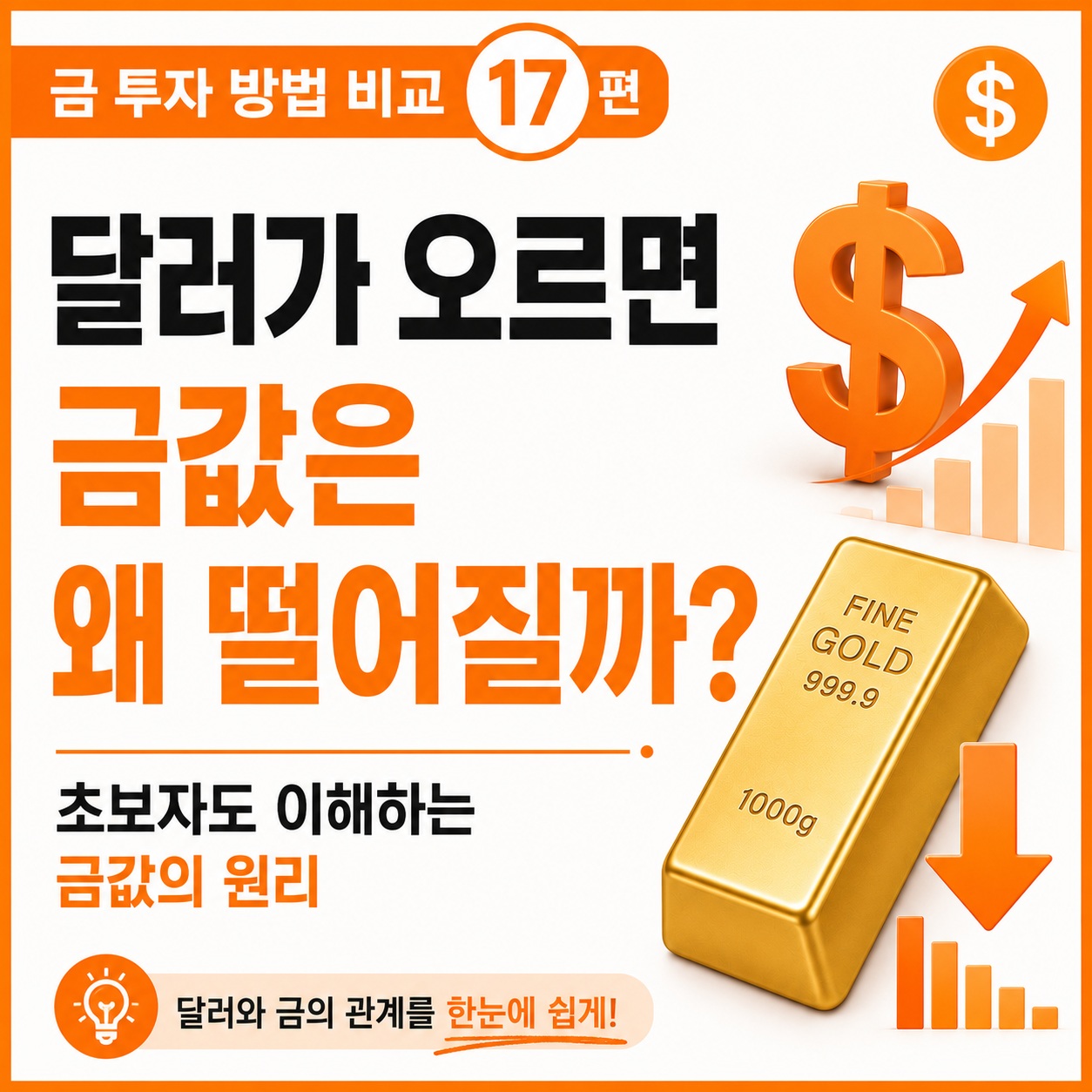 달러와 금값의 관계를 쉽게 설명하는 썸네일