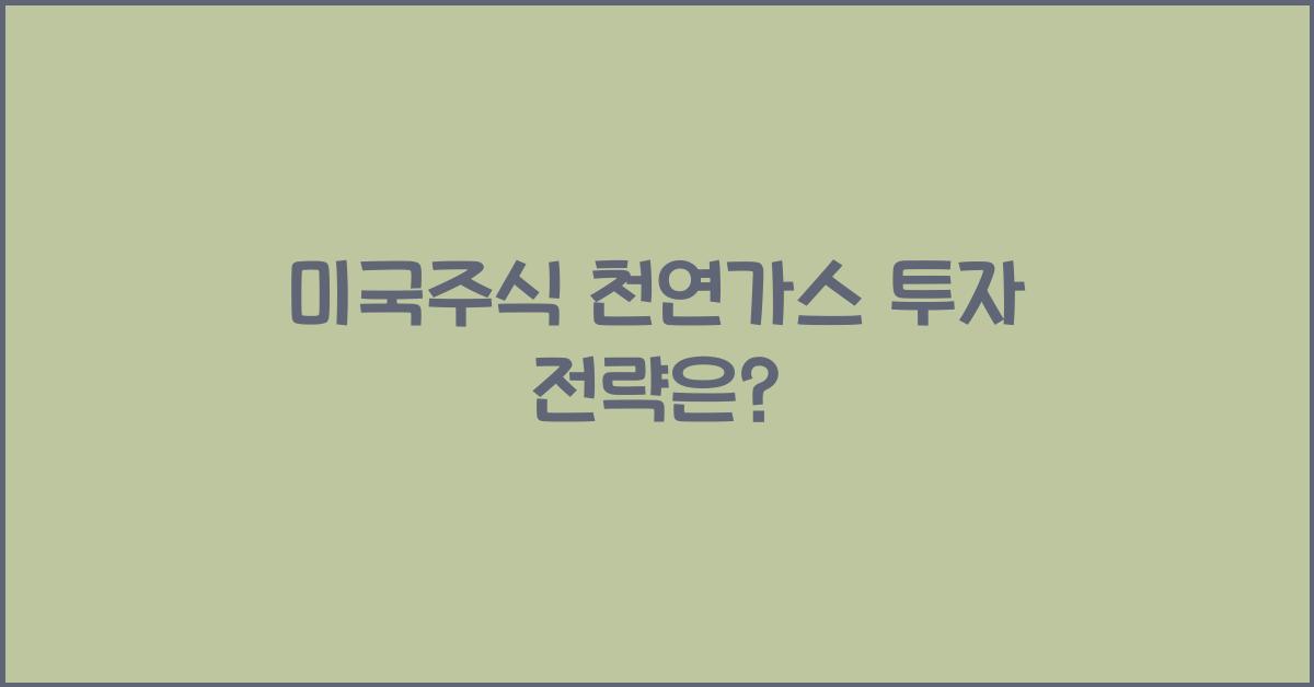 미국주식 천연가스