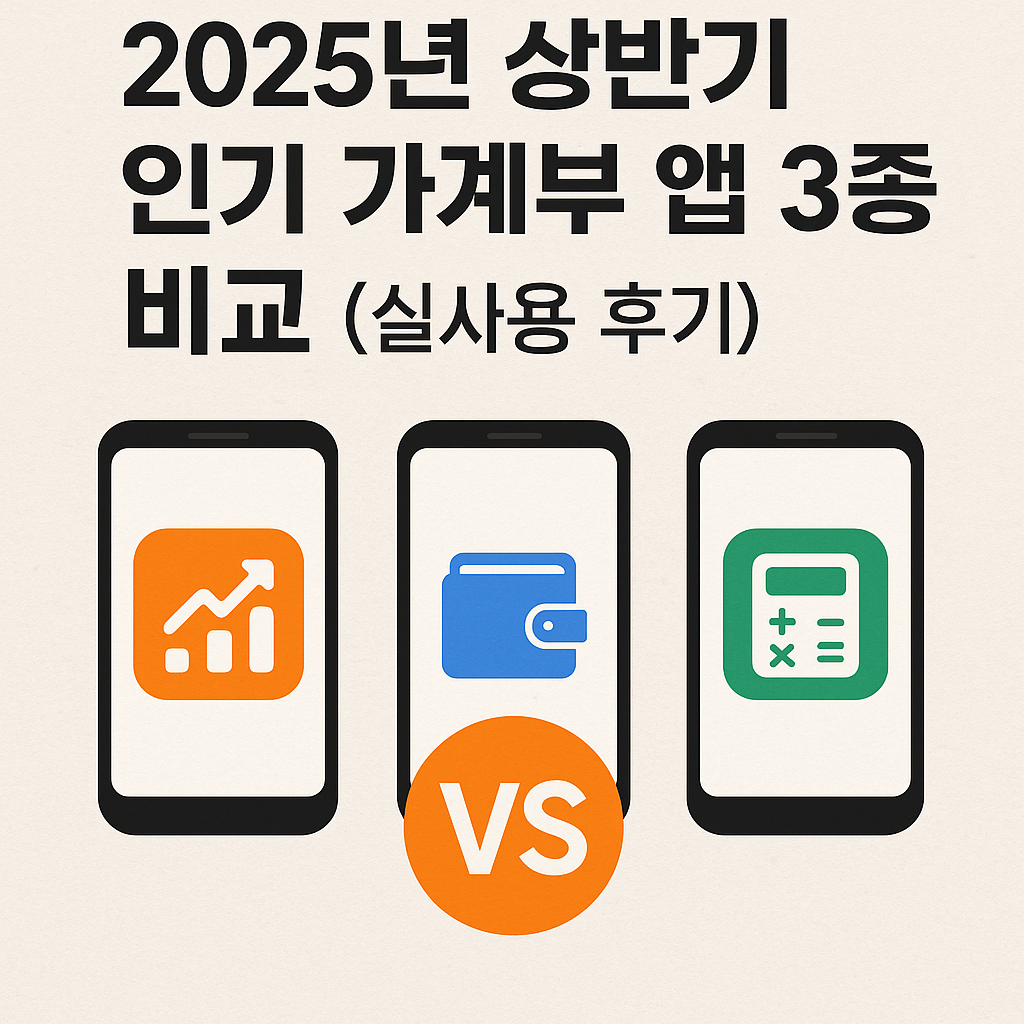 인기 가계부 앱 3종 비교
