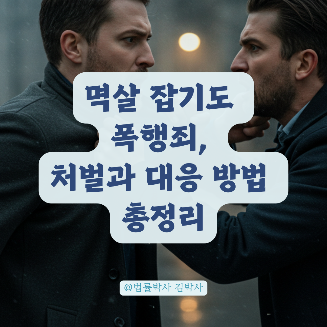 멱살 잡힌 것도 폭행일까? 멱살도 형사처벌 사유가 될 수 있는 이유.