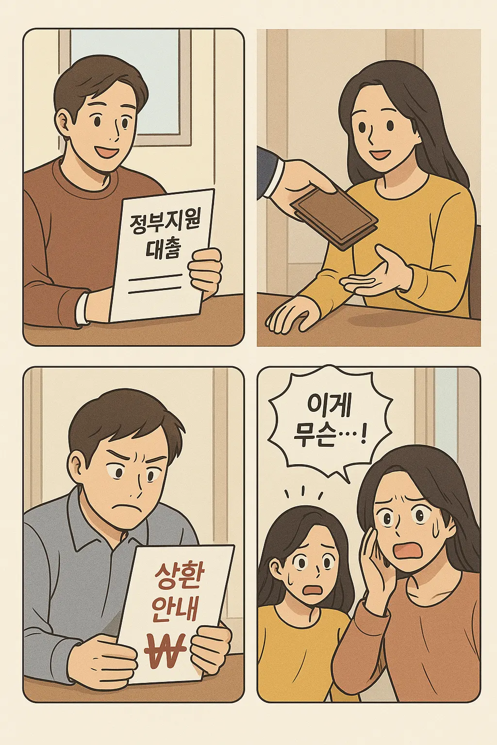 정부에서 지원하는 줄 알고 대출을 받았다가 큰 낭패