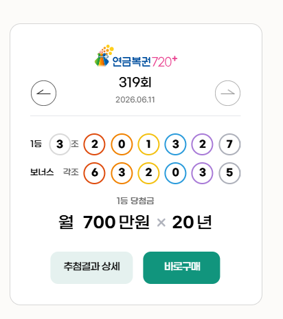 동행복권 홈페이지 (로또 당첨번호 조회)